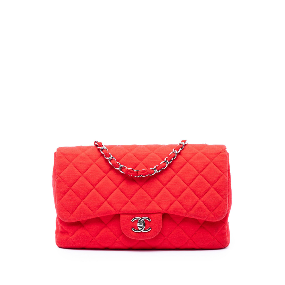 Pre-Loved Chanel Jumbo Classic Jersey Single Flap